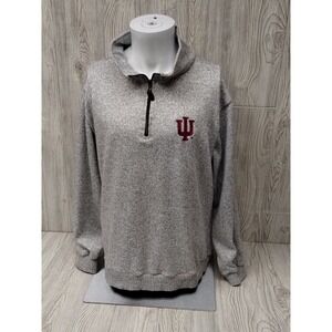 AKWA Classic Womens Large Unisex Indiana University Pullover Sweater 1/4‎ Zip IU
